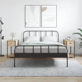    2 db sonoma tölgy színű szerelt fa éjjeliszekrény 30x60x60 cm