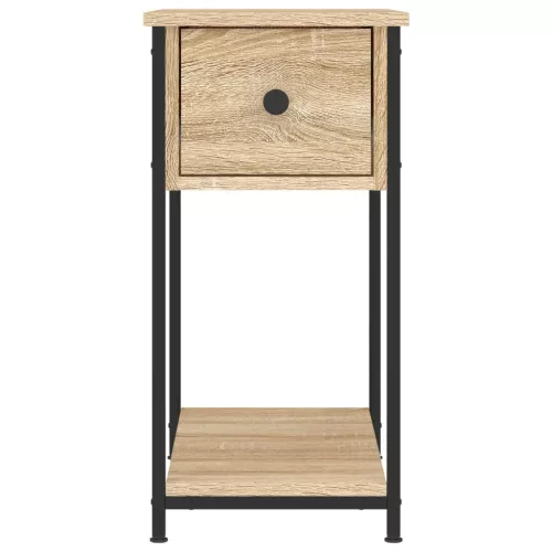  2 db sonoma tölgy színű szerelt fa éjjeliszekrény 30x60x60 cm