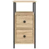  sonoma tölgy színű szerelt fa éjjeliszekrény 30x60x60 cm