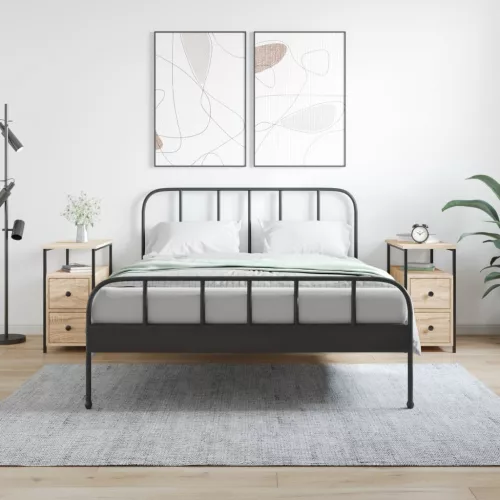  2 db sonoma tölgy színű szerelt fa éjjeliszekrény 30x60x60 cm