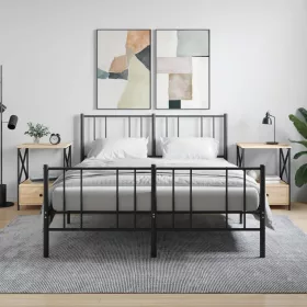    2 db sonoma tölgy színű szerelt fa éjjeliszekrény 50x41x65 cm