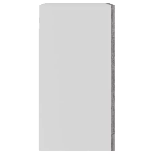  “Lyon” szürke sonoma színű szerelt fa függő üvegszekrény