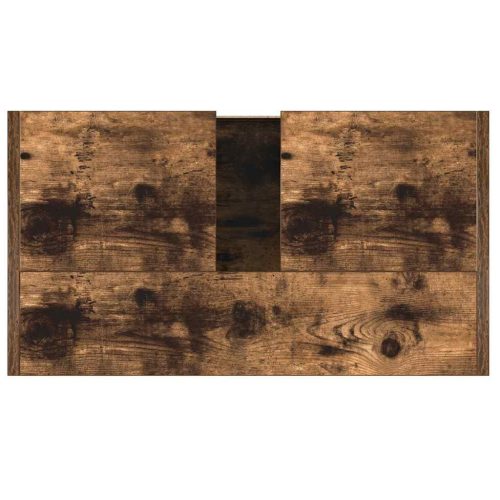  füstös tölgy színű szerelt fa fürdőszobaszekrény 60x33x61 cm