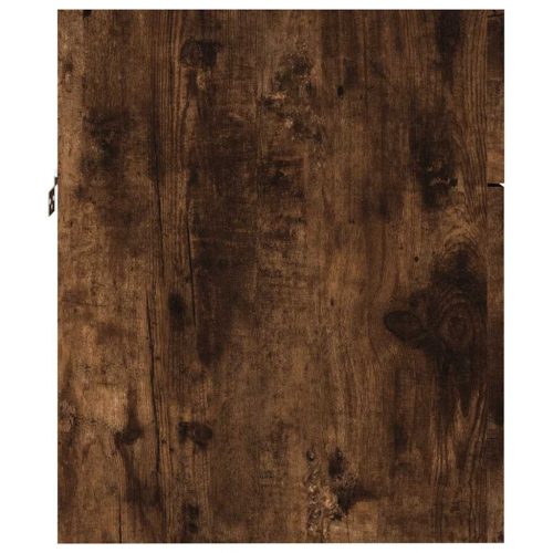  2 részes füstös tölgy színű szerelt fa fürdőszobai bútorszett