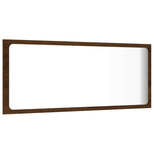  2 részes barna tölgy színű szerelt fa fürdőszobai bútorszett