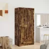  füstös tölgy színű szerelt fa ruhásszekrény 82,5x51,5x180 cm