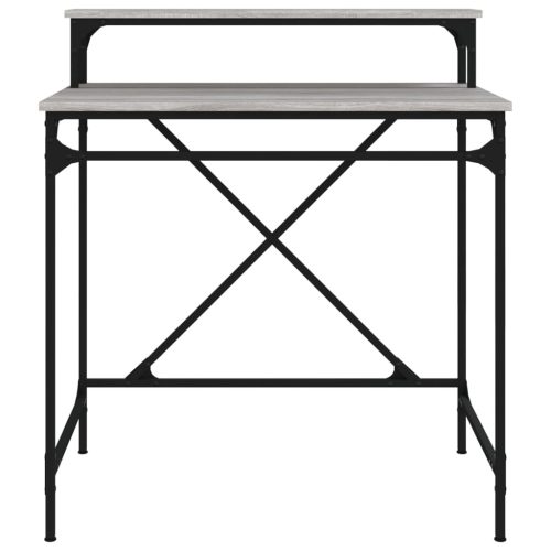  szürke sonoma színű szerelt fa íróasztal 80 x 50 x 90 cm