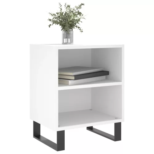  fehér szerelt fa éjjeliszekrény 40x30x50 cm