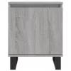  2 db szürke-sonoma színű szerelt fa éjjeliszekrény 40x30x50 cm
