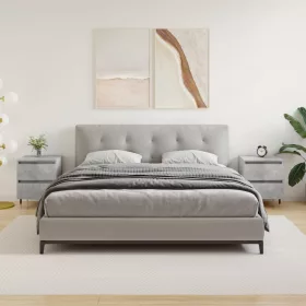    2 db betonszürke szerelt fa éjjeliszekrény 40 x 35 x 50 cm