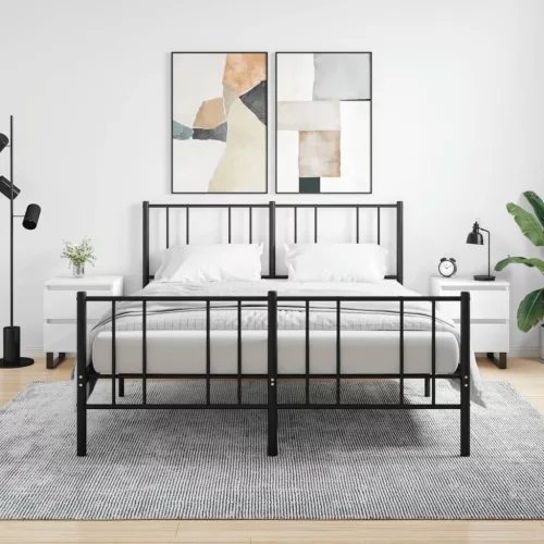  2 db fehér szerelt fa éjjeliszekrény 40 x 35 x 50 cm