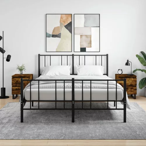  2 db füstös tölgy színű éjjeliszekrény 40 x 35 x 50 cm