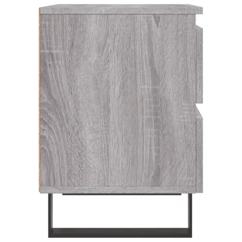  szürke sonoma színű szerelt fa éjjeliszekrény 40 x 35 x 50 cm