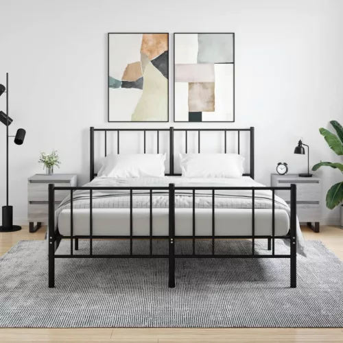  2 db szürke sonoma színű éjjeliszekrény 40 x 35 x 50 cm