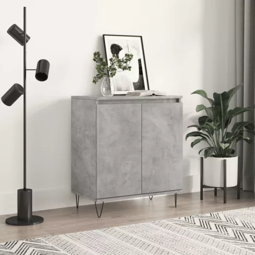  betonszürke szerelt fa tálalószekrény 60 x 35 x 70 cm