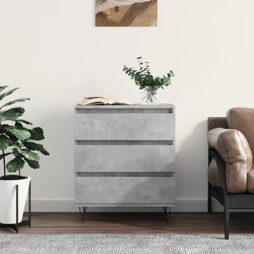  betonszürke szerelt fa tálalószekrény 60 x 35 x 70 cm