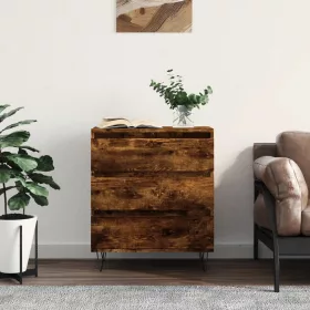    füstös tölgy színű szerelt fa tálalószekrény 60 x 35 x 70 cm