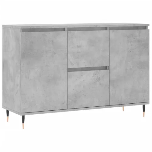  betonszürke szerelt fa tálalószekrény 104 x 35 x 70 cm