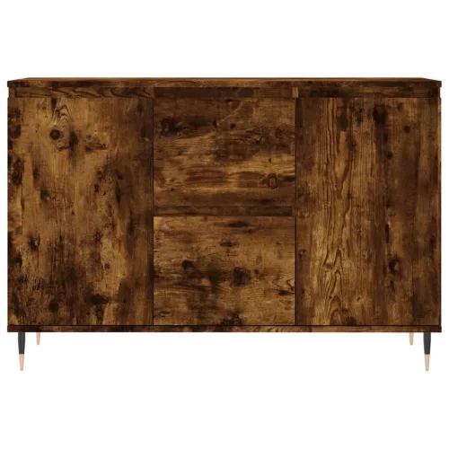  füstös tölgy színű szerelt fa tálalószekrény 104 x 35 x 70 cm