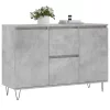  betonszürke szerelt fa tálalószekrény 104 x 35 x 70 cm