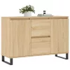  sonoma tölgy színű szerelt fa tálalószekrény 104 x 35 x 70 cm