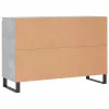  betonszürke szerelt fa tálalószekrény 104 x 35 x 70 cm