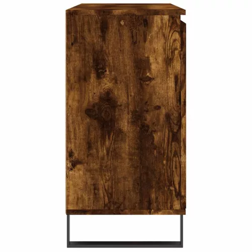  füstös tölgy színű szerelt fa tálalószekrény 104 x 35 x 70 cm