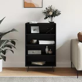  fekete szerelt fa magasszekrény 57 x 35 x 90 cm