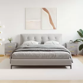    2 db szürke sonoma színű szerelt fa éjjeliszekrény 40x35x47,5cm