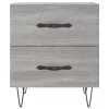  2 db szürke sonoma színű szerelt fa éjjeliszekrény 40x35x47,5cm
