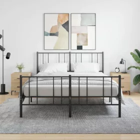    2 db sonoma tölgy színű szerelt fa éjjeliszekrény 40x35x47,5 cm