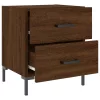  2 db barna tölgyszínű szerelt fa éjjeliszekrény 40x35x47,5 cm