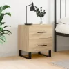  sonoma tölgy színű szerelt fa éjjeliszekrény 40 x 35 x 47,5 cm