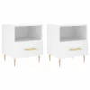  2 db fehér szerelt fa éjjeliszekrény 40 x 35 x 47,5 cm