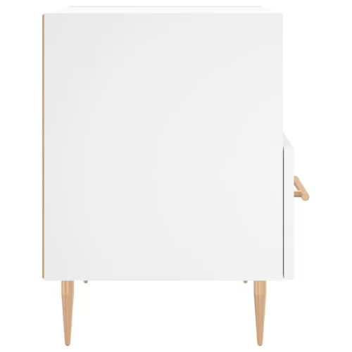  2 db fehér szerelt fa éjjeliszekrény 40 x 35 x 47,5 cm