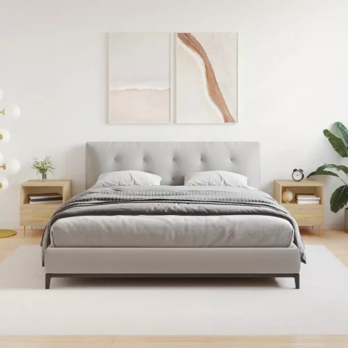  2 db sonoma tölgy színű szerelt fa éjjeliszekrény 40x35x47,5 cm