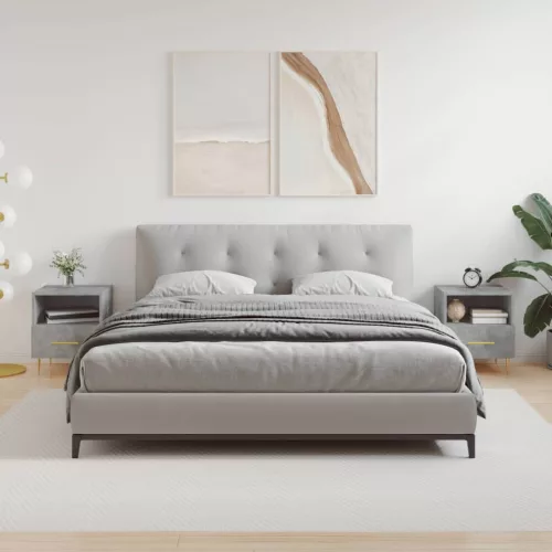  2 db betonszürke szerelt fa éjjeliszekrény 40 x 35 x 47,5 cm