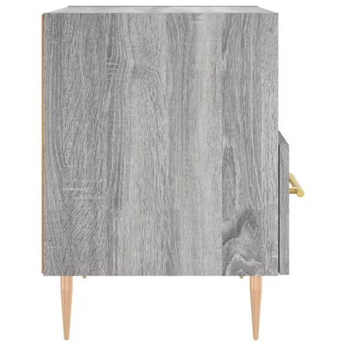  szürke sonoma színű szerelt fa éjjeliszekrény 40 x 35 x 47,5 cm
