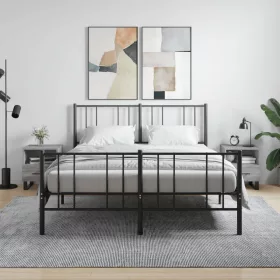    2 db szürke sonoma színű szerelt fa éjjeliszekrény 40x35x47,5cm