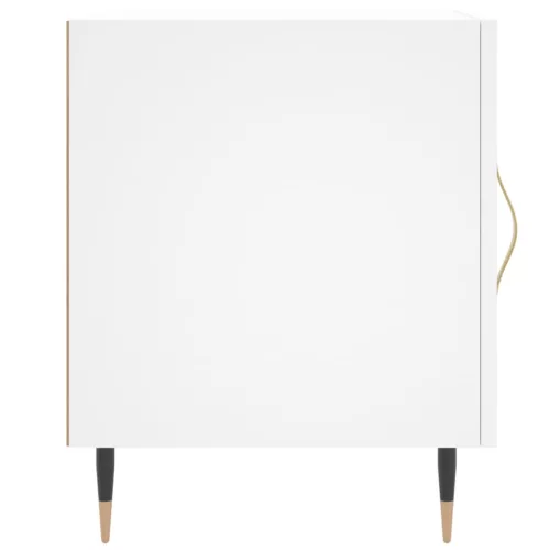  2 db fehér szerelt fa éjjeliszekrény 40 x 40 x 50 cm