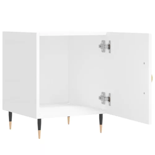  2 db fehér szerelt fa éjjeliszekrény 40 x 40 x 50 cm