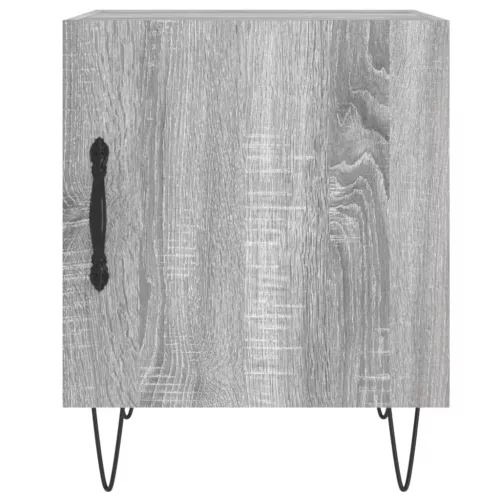  2 db szürke sonoma színű szerelt fa éjjeliszekrény 40x40x50 cm