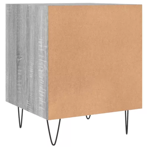  2 db szürke sonoma színű szerelt fa éjjeliszekrény 40x40x50 cm