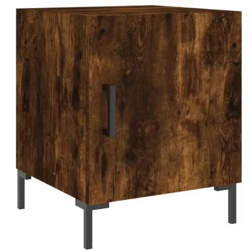  2 db füstös tölgy színű szerelt fa éjjeliszekrény 40x40x50 cm