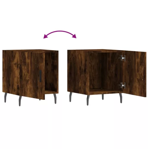  füstös tölgy színű szerelt fa éjjeliszekrény 40 x 40 x 50 cm