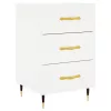  fehér szerelt fa éjjeliszekrény 40 x 40 x 66 cm