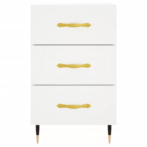  fehér szerelt fa éjjeliszekrény 40 x 40 x 66 cm