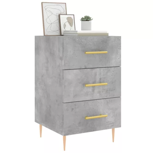  betonszürke szerelt fa éjjeliszekrény 40 x 40 x 66 cm