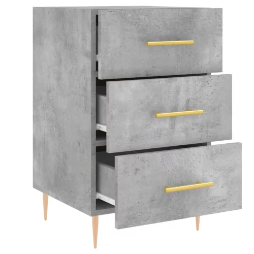  betonszürke szerelt fa éjjeliszekrény 40 x 40 x 66 cm