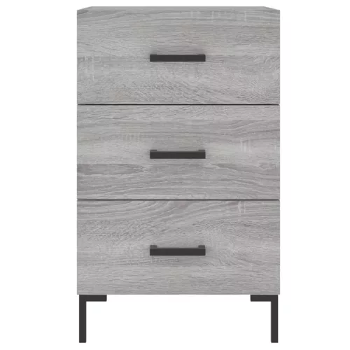  szürke sonoma színű szerelt fa éjjeliszekrény 40 x 40 x 66 cm